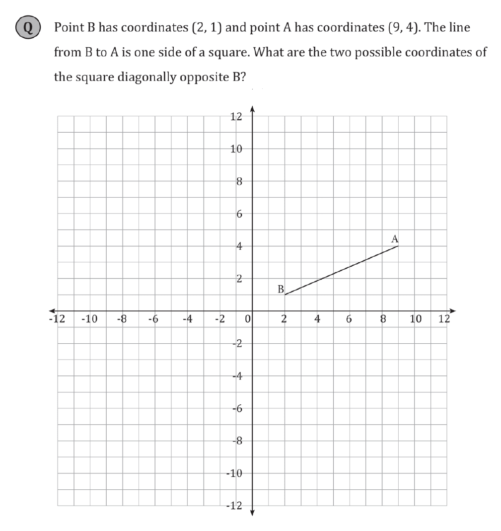 11+ Maths Challenging - Geometry - Practise Question 043 - A