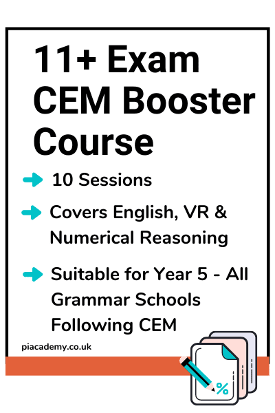 11 Plus Exam CEM Booster Course