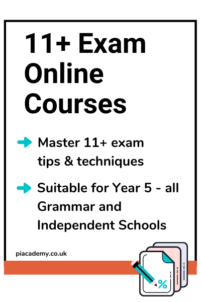 11+ Exam Easter Courses Card