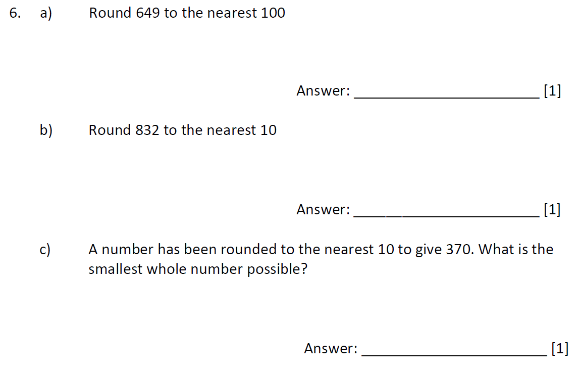 Question 10 - Dulwich College 11 Plus Maths Specimen Paper G