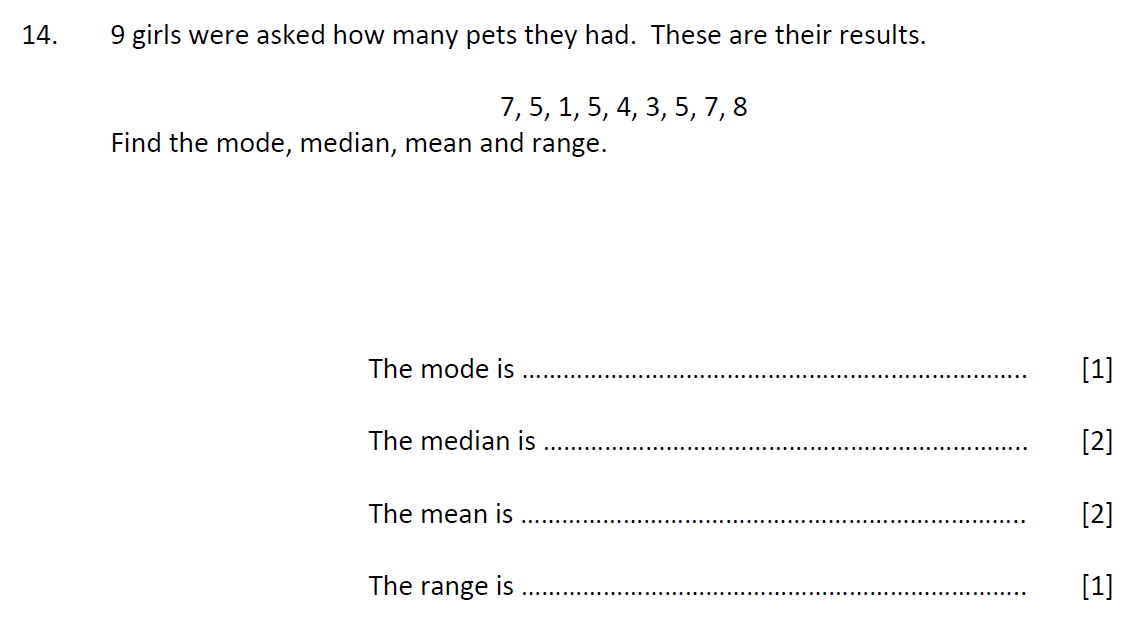 Question 16 - Kent College 11 Plus Maths Sample Paper