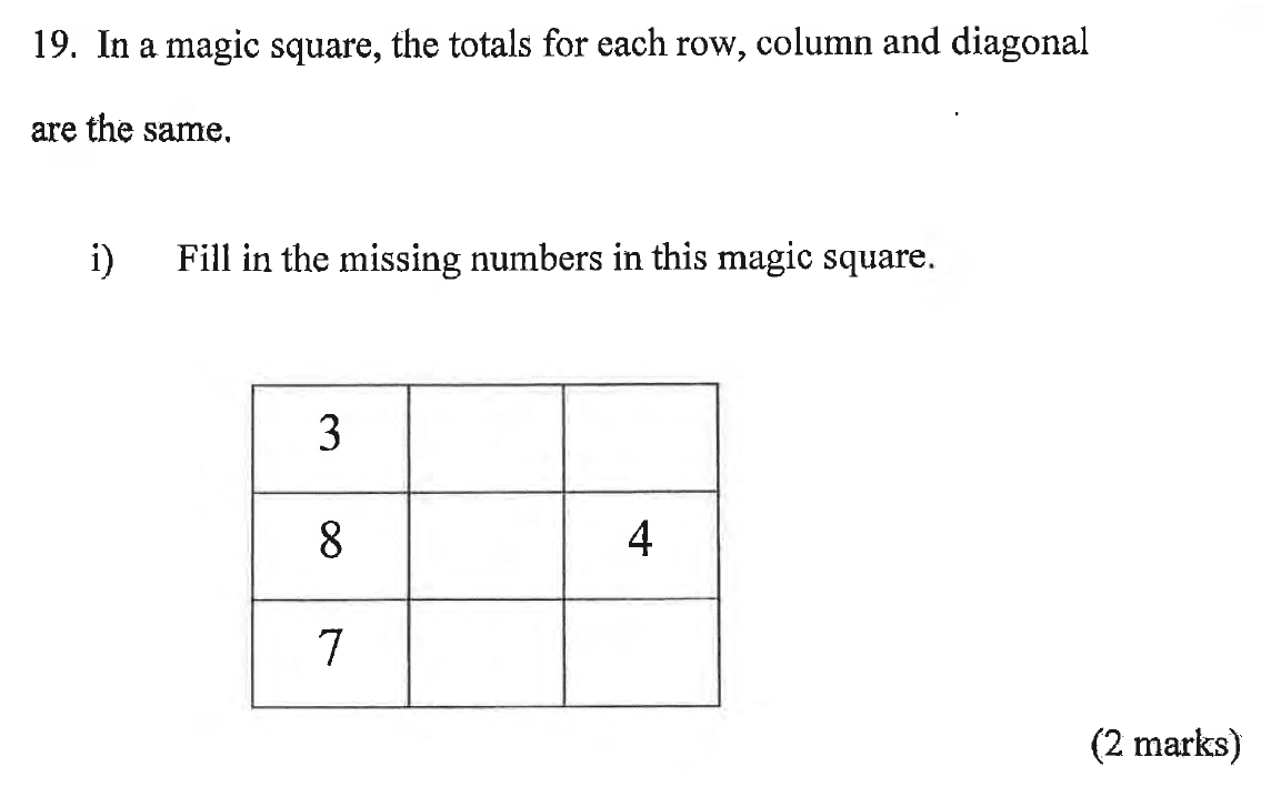 Question 30 - Bancrofts School 11 Plus Sample Paper 2019