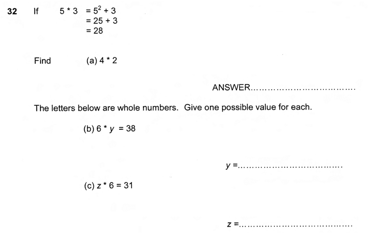 Question 32 - Forest School 11 Plus Maths 2012 Entrance Examination