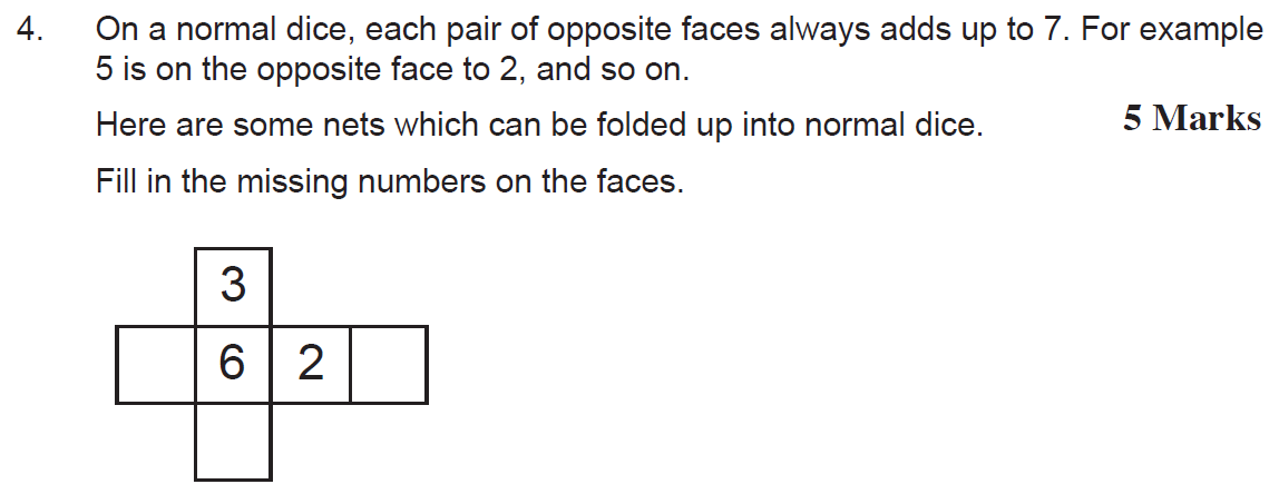Question 06 - The Manchester Grammar School 11 Plus 2009 Arithmetic Paper 2