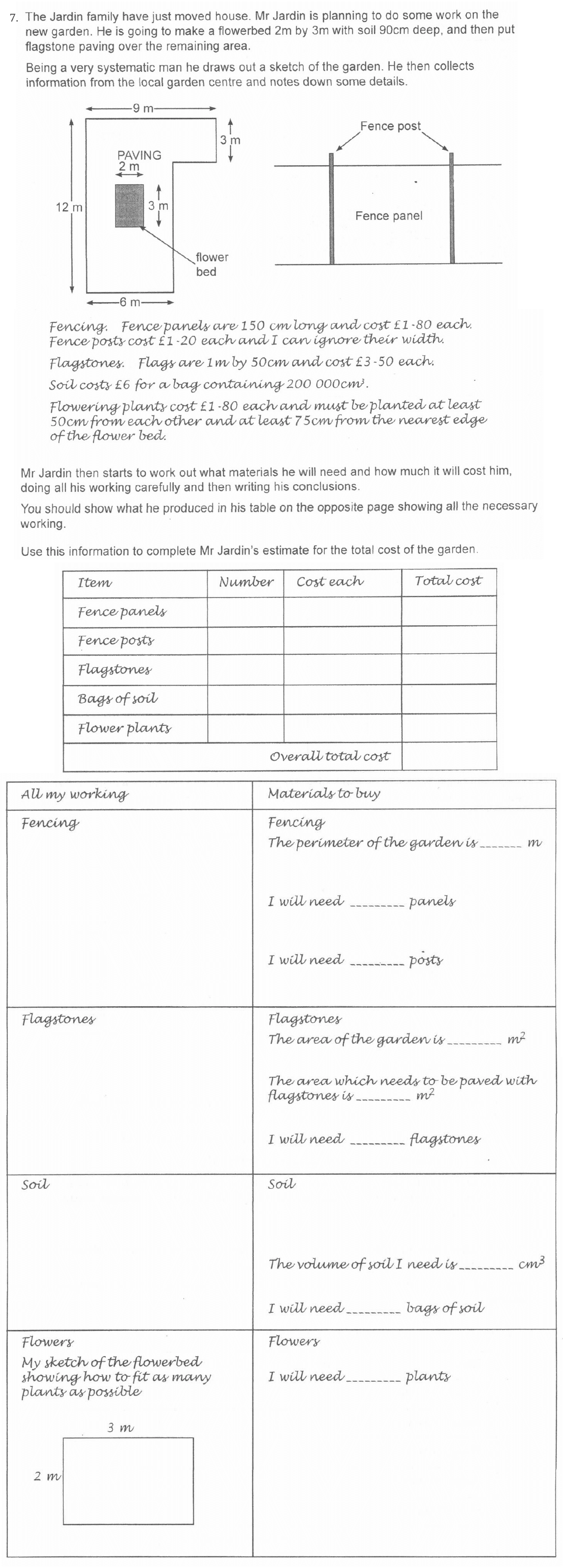 Question 17 - The Manchester Grammar School 11 Plus Entrance Examination Arithmetic Paper 2 2007