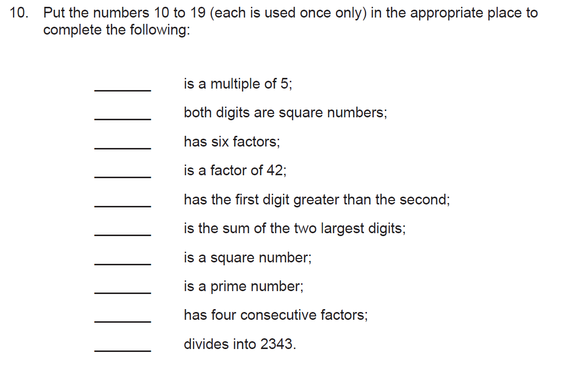 The Manchester Grammar School 11 Plus Maths Entrance Exam 2008 - Question 32