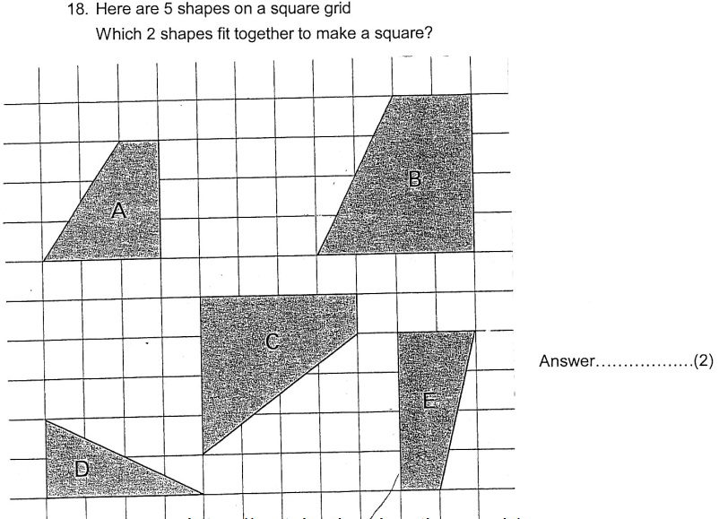 Kent College Entrance Exam 2007 - Question 18
