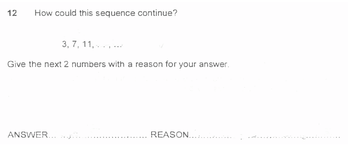 Question 13 - Forest School 11 Plus Maths Sample Entrance Examination