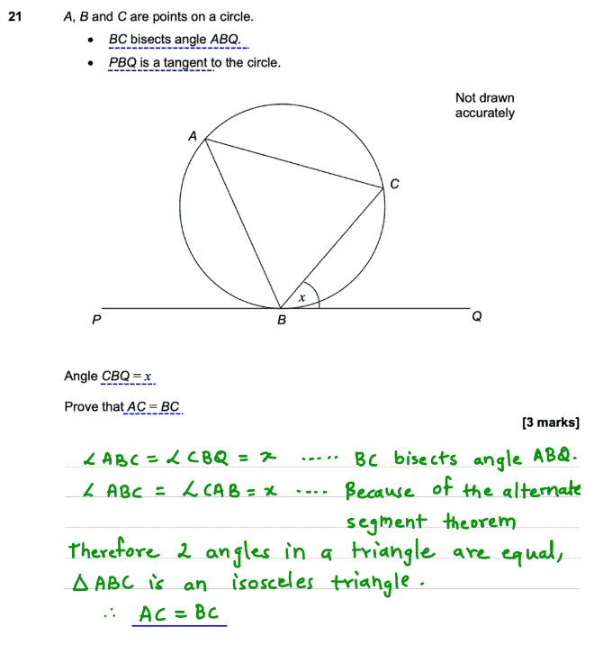 GCSE Circle Theorems Questions and Answers