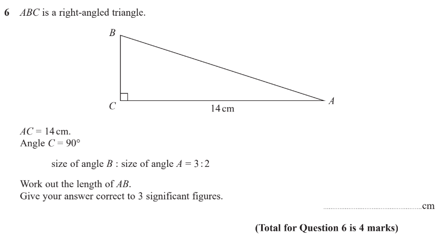 GCSE Trigonometry Angles Questions and Answers