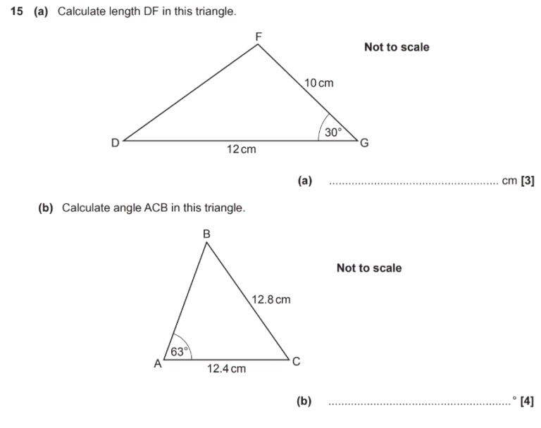 GCSE (9-1) Maths - Cosine Rule - Past Paper Questions | Pi Academy