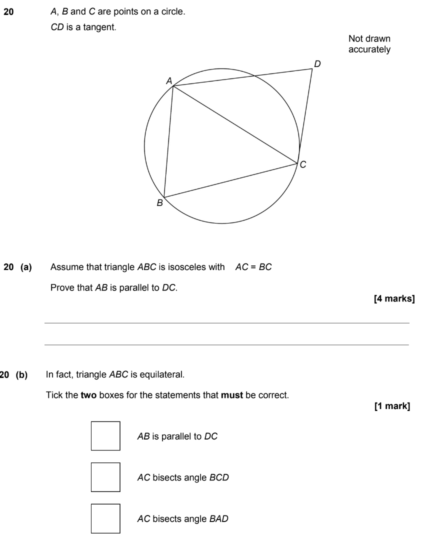 AQA GCSE June 2019 Higher Non-calculator Maths Past Paper 1 Questions ...