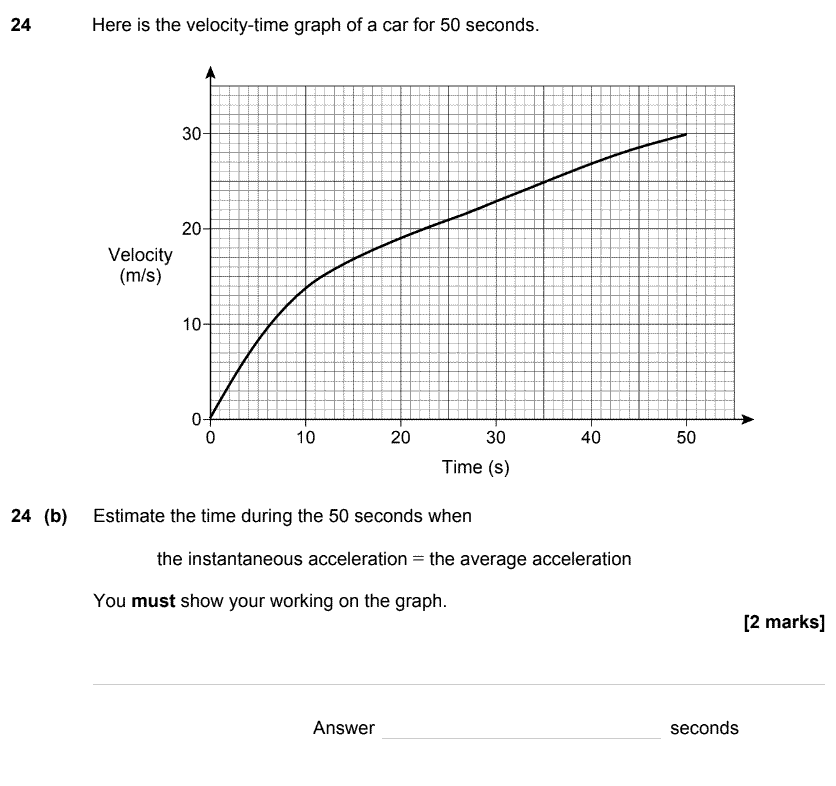 GCSE Velocity-time Graphs Questions and Answers