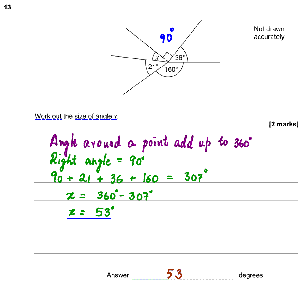 GCSE Angles Questions and Answers