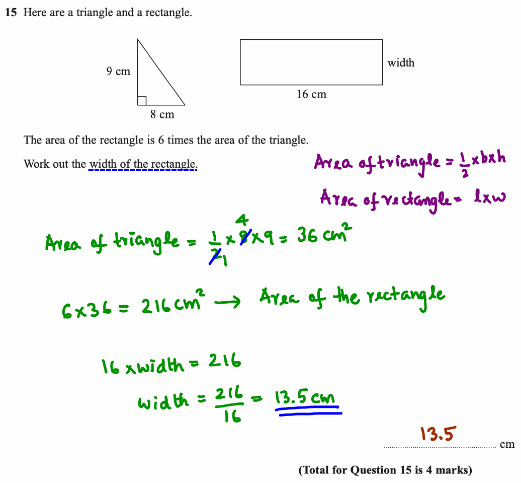 GCSE Rectangles Questions and Answers