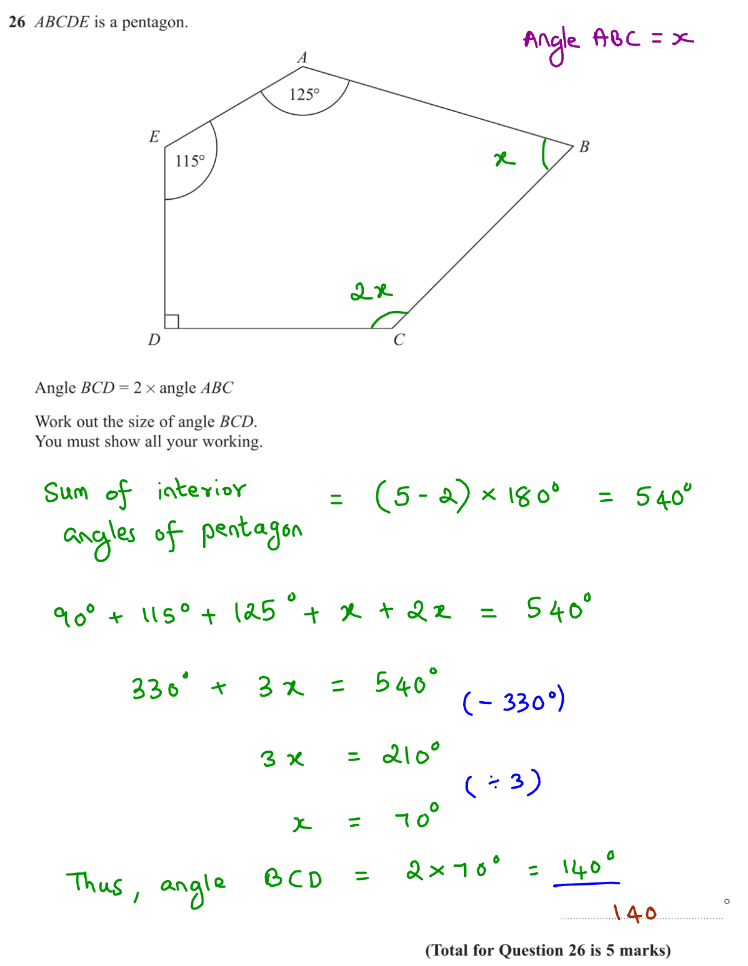 GCSE Polygons Questions and Answers