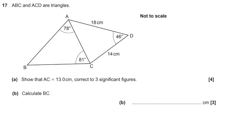 GCSE (9-1) Maths - Cosine Rule - Past Paper Questions | Pi Academy