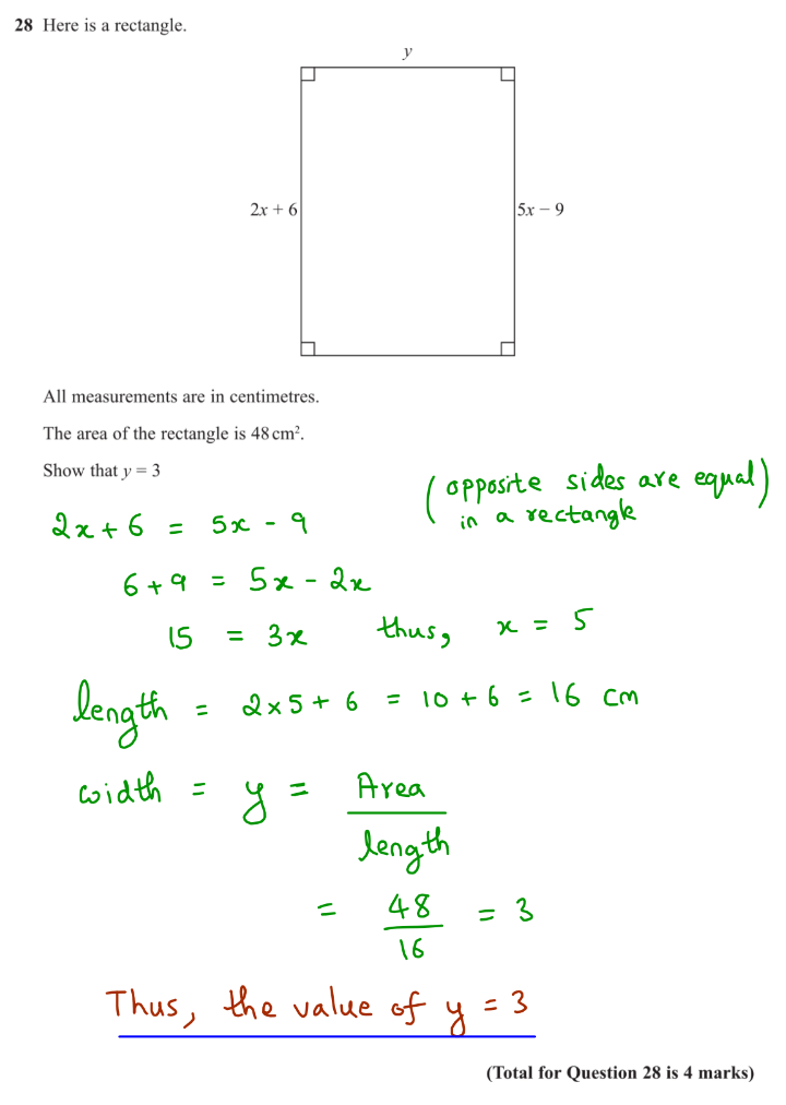 GCSE Area and Perimeter Questions and Answers