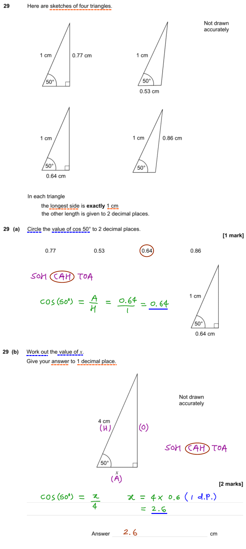 Gcse Trigonometry Angles Questions And Answers