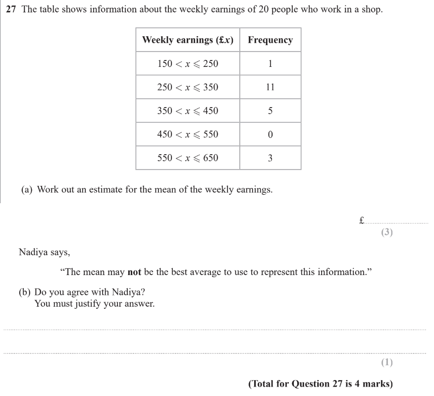 Gcse Maths Mean Mode And Median Past Paper Questions Page | Hot Sex Picture