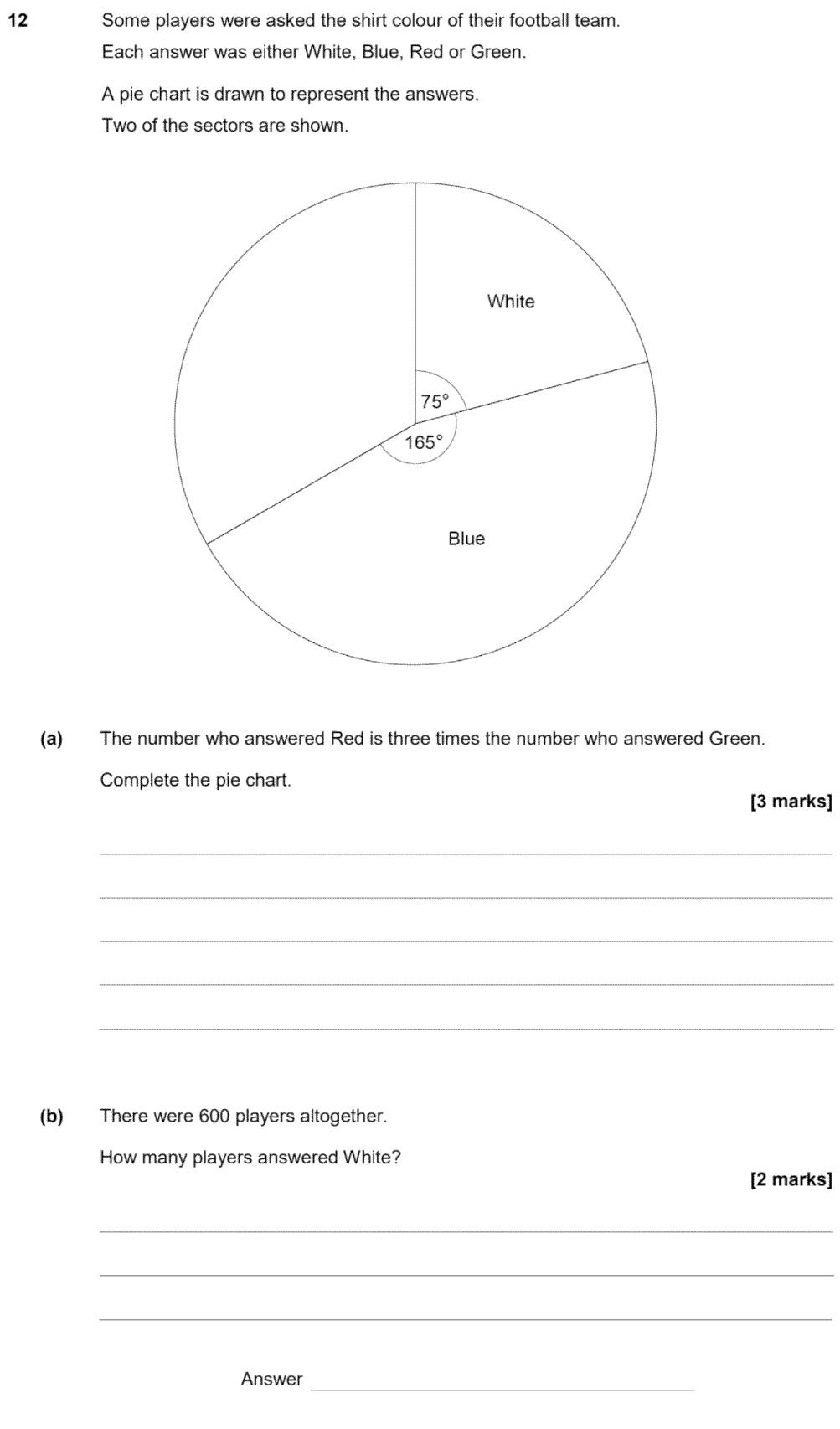 GCSE Maths Pie Charts Past Paper Questions Pi Academy