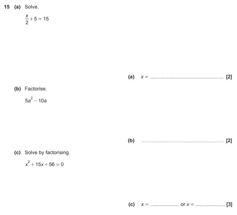 GCSE (9-1) Maths - Factorising Expressions - Past Paper Questions | Pi ...