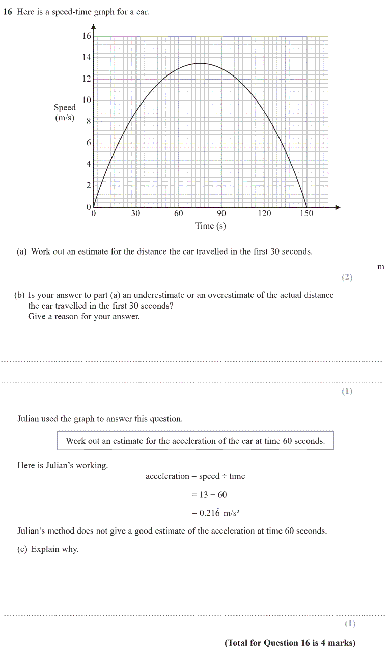 Distance Time Graph - GCSE Maths - Steps And Examples