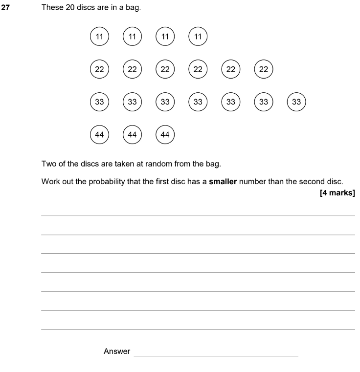 GCSE (9-1) Maths - Conditional Probability - Past Paper Questions | Pi ...