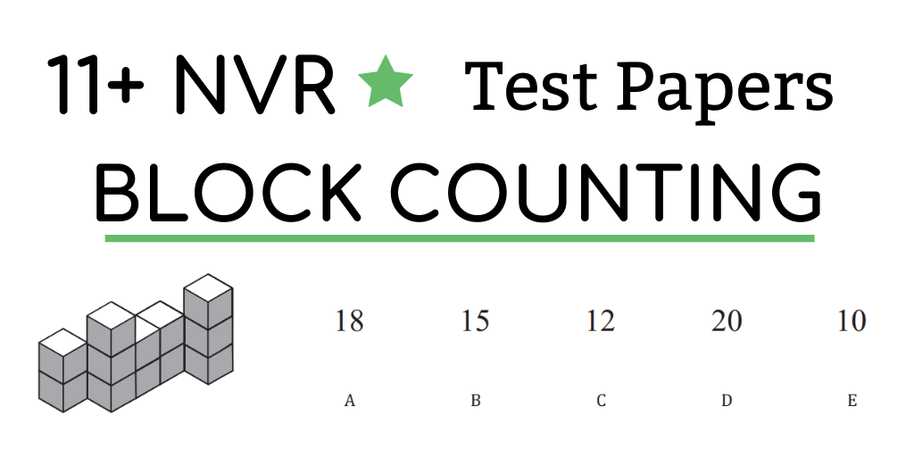 11+ Non-verbal Reasoning Block Counting Test Papers