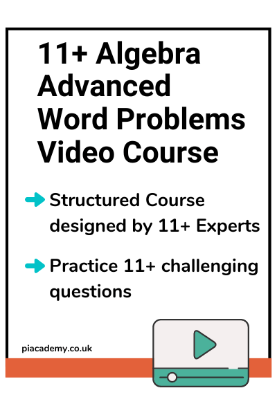 11+ Advance Algebra Video Course Right Advert