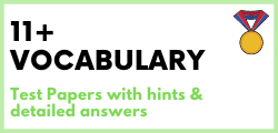 11 Plus Vocabulary Test Papers with Answers Menu