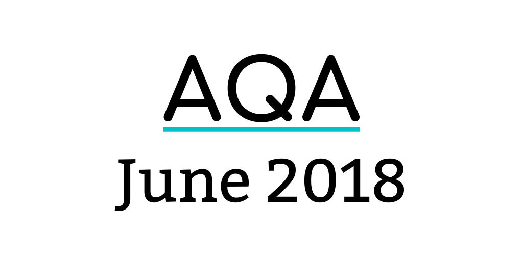 GCSE AQA June 2018 Maths Past Papers
