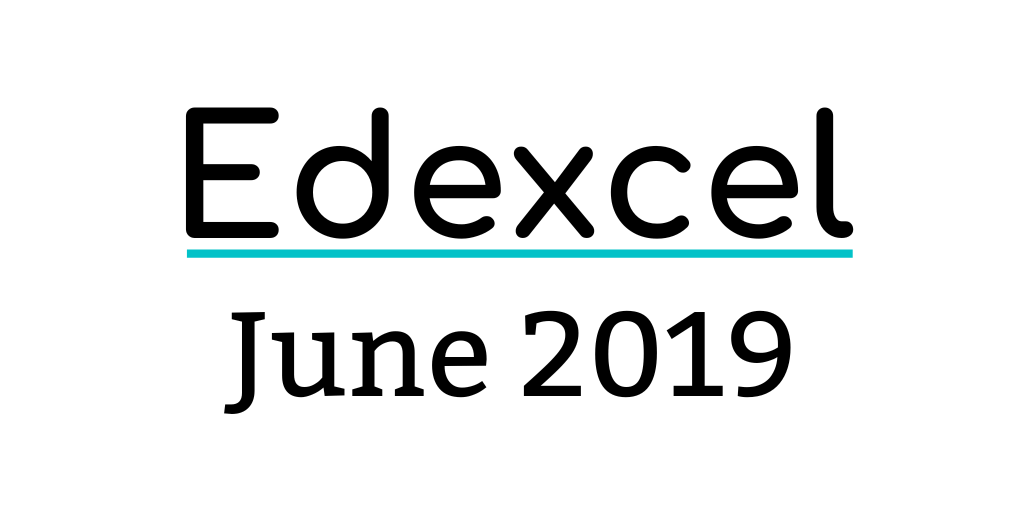 GCSE Edexcel June 2019 Maths Past Papers