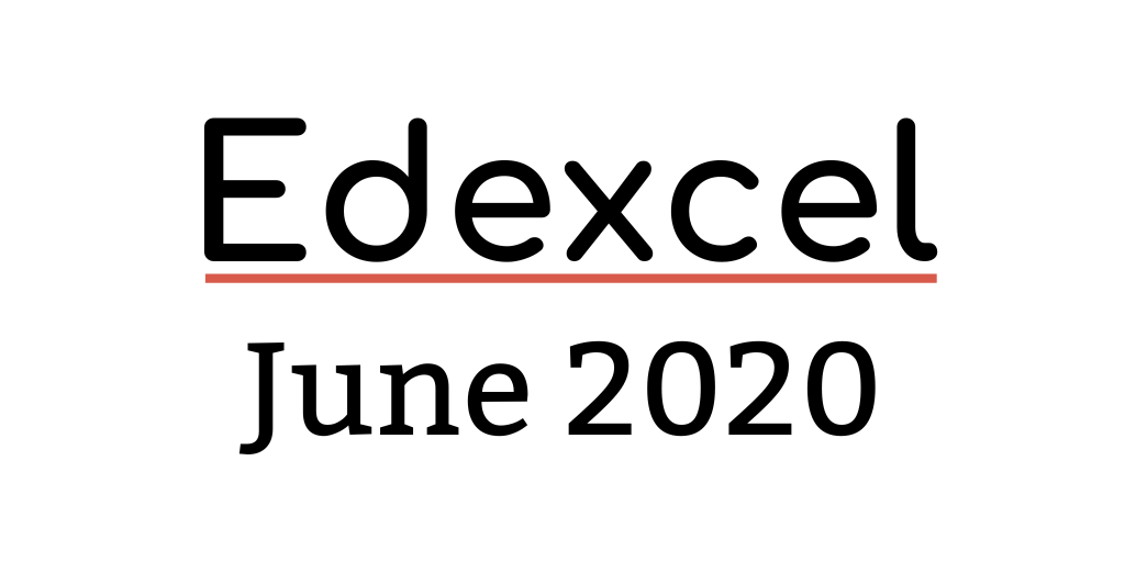 GCSE Edexcel June 2020 Maths Past Papers