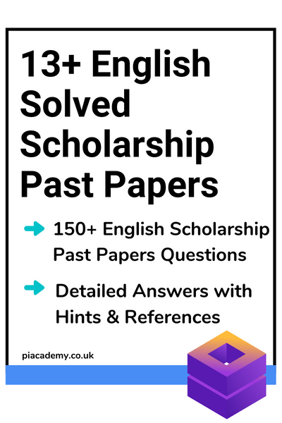 13 Plus English Solved Scholarship Past Papers