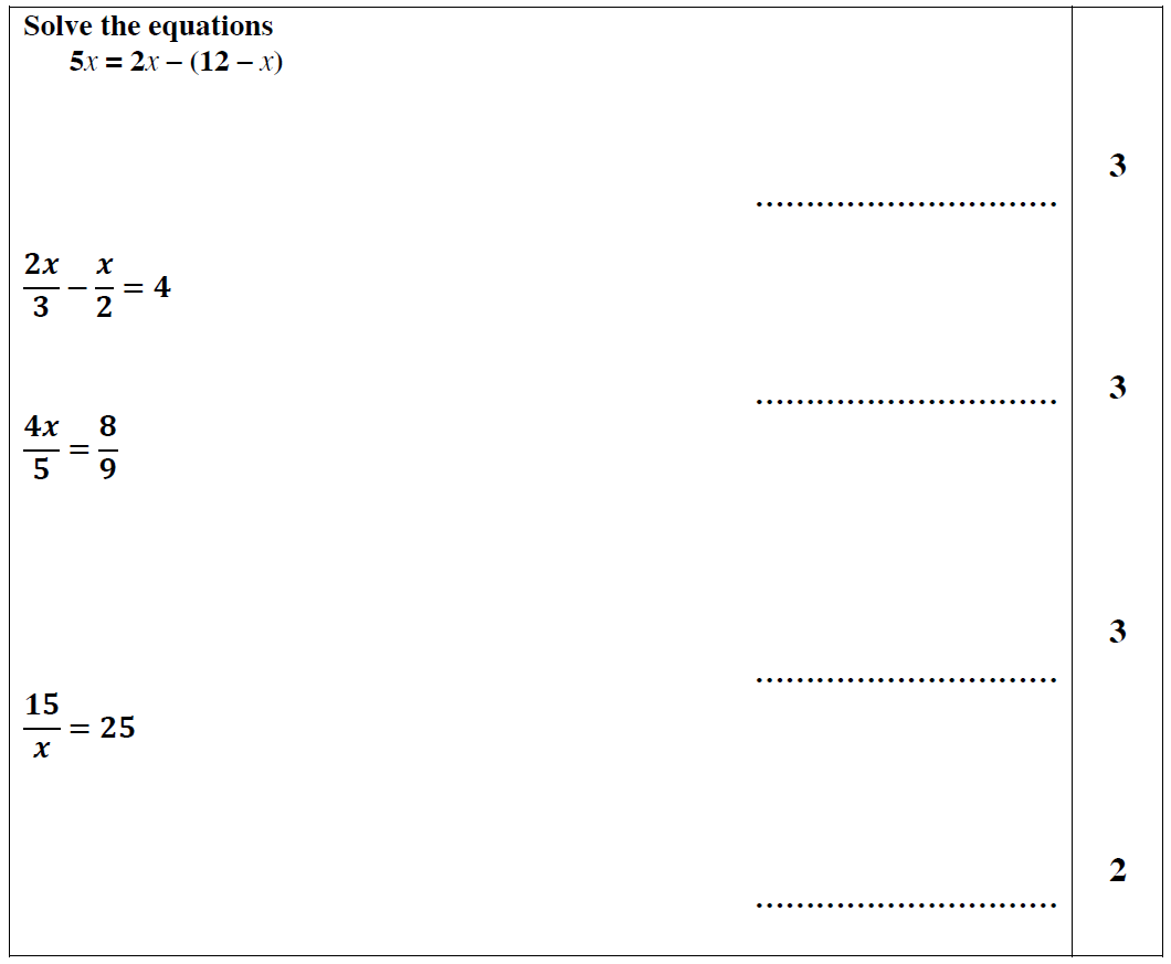 Question 02 Reigate Grammar School - 13 Plus Maths Entrance Exam 2014 - Calculator