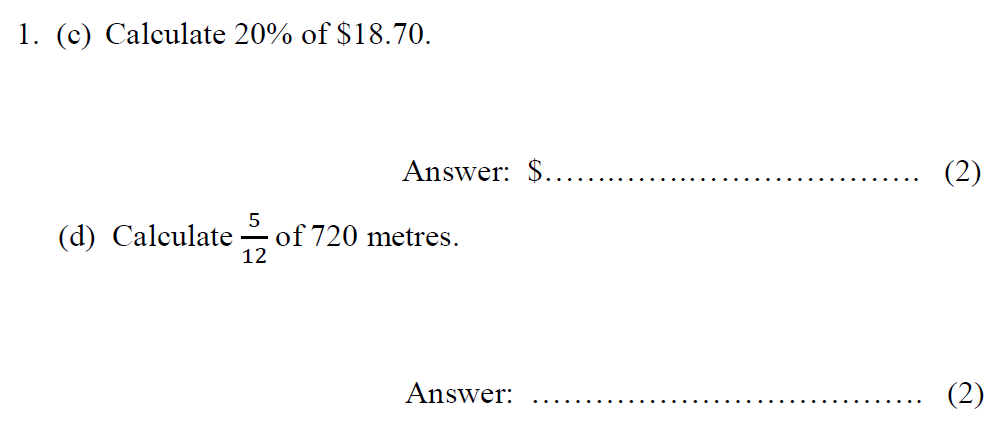 Question 02 Tonbridge School - Year 9 Maths Entrance Exam - Specimen A