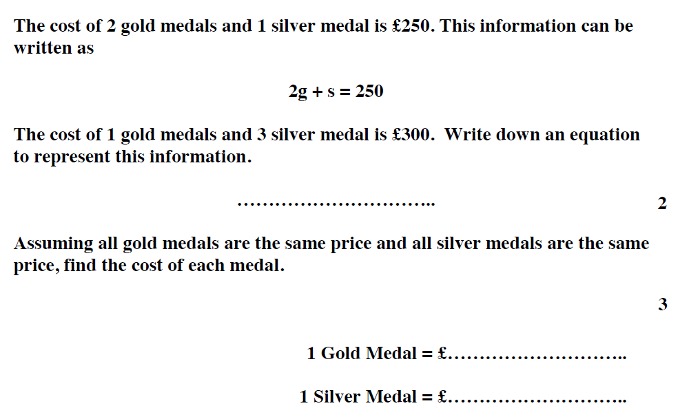 Question 05 Reigate Grammar School - 13 Plus Maths Entrance Exam 2015 - Calculator