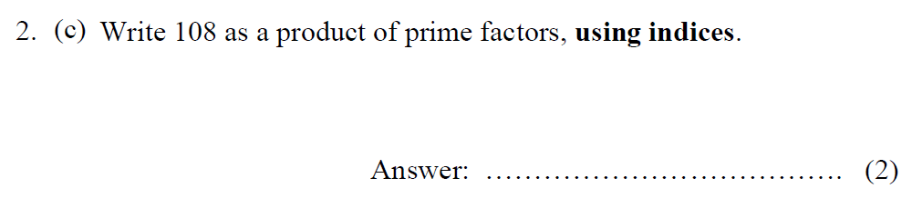 Question 05 Tonbridge School - Year 9 Maths Entrance Exam - Specimen A