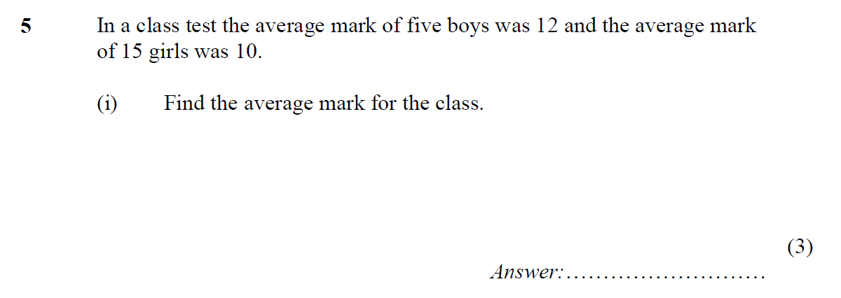 Question 06 - St Pauls School - 13 Plus Scholarship Maths Exam Paper 2015