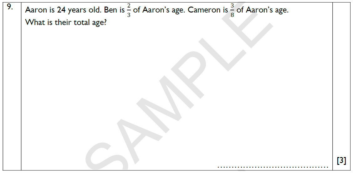 Question 08 Reigate Grammar School - 13 Plus Maths Exam Paper 2018 - Non-calculator