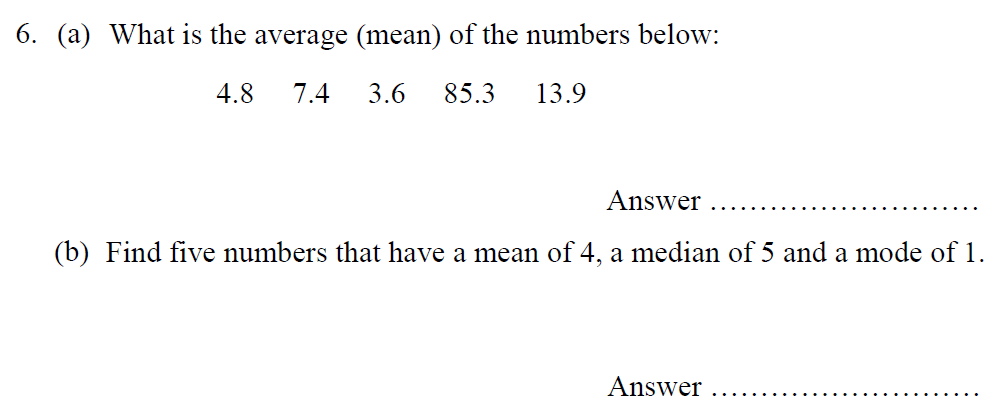 Question 13 Oundle School - 13 Plus Maths Entrance Exam 2014