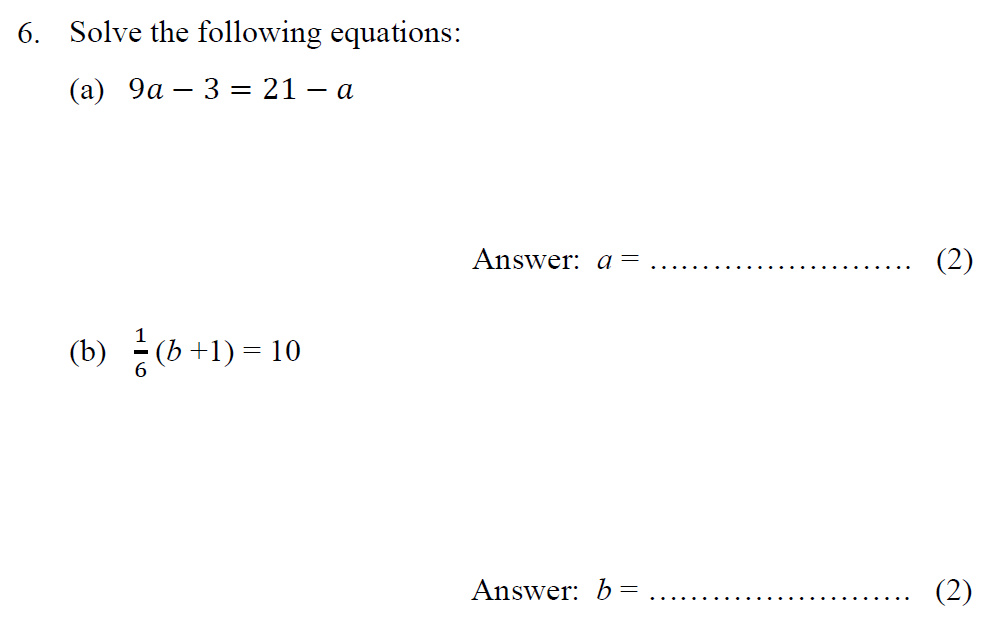 Question 13 Tonbridge School - Year 9 Maths Entrance Exam - Specimen A