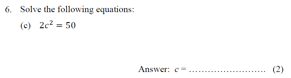Question 14 Tonbridge School - Year 9 Maths Entrance Exam - Specimen A