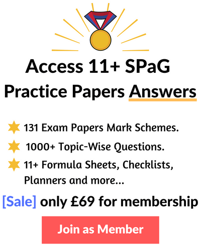 11 Plus SPaG Practice Solved Papers Sidebar Advert