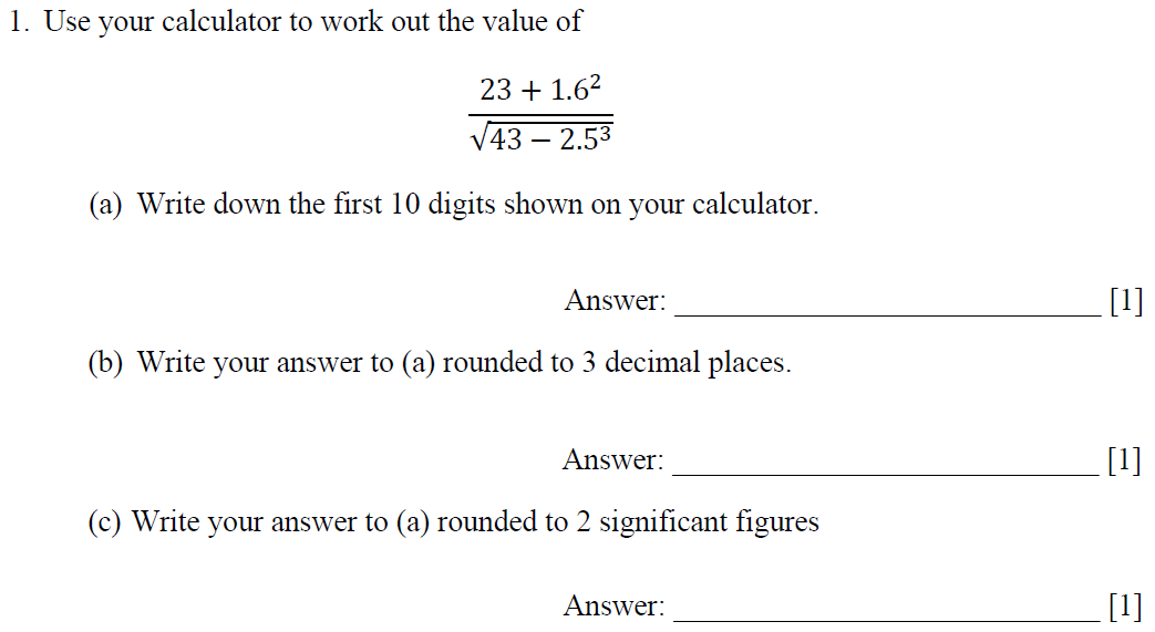 Question 01 Dulwich College - 13 Plus Maths Specimen Paper