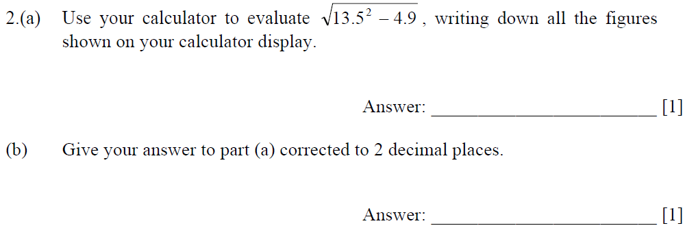Question 02 Dulwich College - 13 + Maths Sample Paper 1