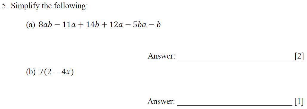 Question 10 Dulwich College - 13 Plus Maths Specimen Paper