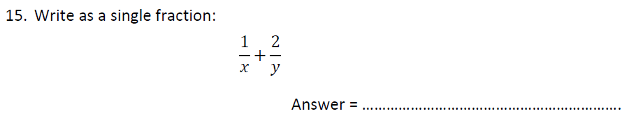 Question 15 - Haberdashers’ Aske’s Boys’ School - 13 Plus Maths Entrance Exam Paper 1 - 2012
