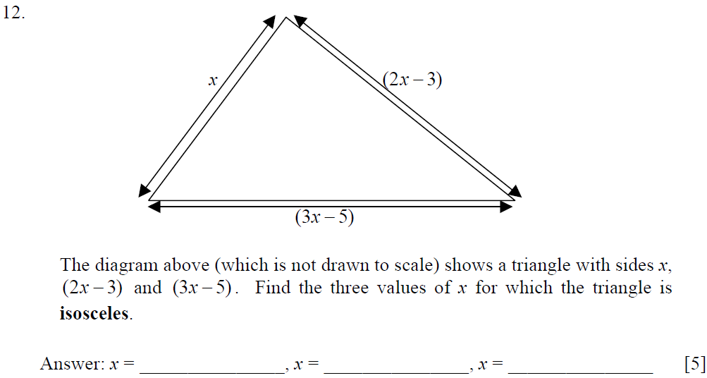 Question 19 Dulwich College - 13 + Maths Sample Paper 1